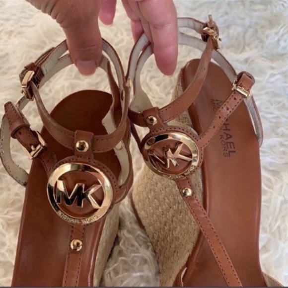 Michael Kors | Shoes | Michael Kors Leather Espadrille Wedge Platform 